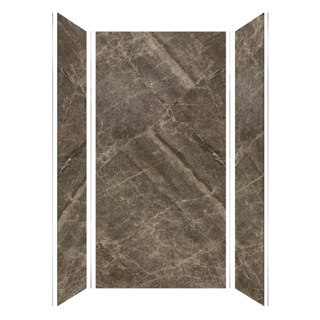 Transolid TWK483696-KI82H Titan 48-in x 39-in x 96-in Shower Wall Trimmable Kit, Sahara (Honed)