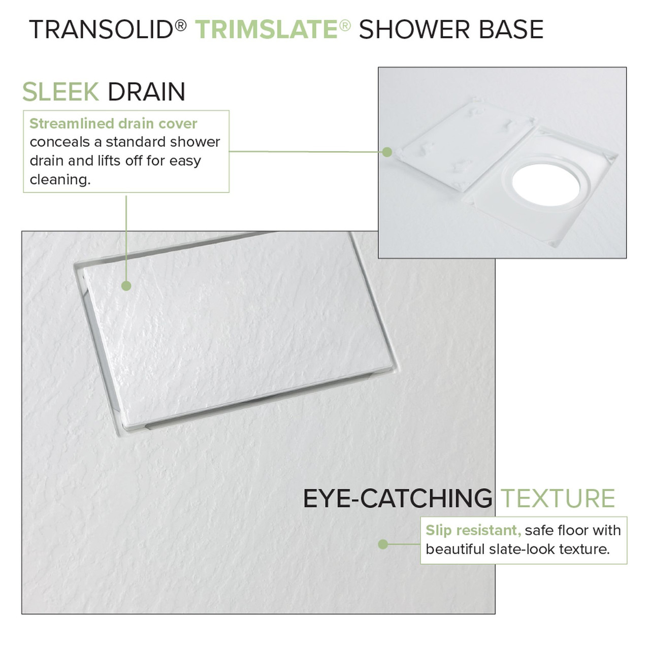 TWWCSK603296-KI01GBS Titan 60-in x 32-in x 96-in Walk-In Shower Kit with End Drain, White Caruso, Brushed Stainless