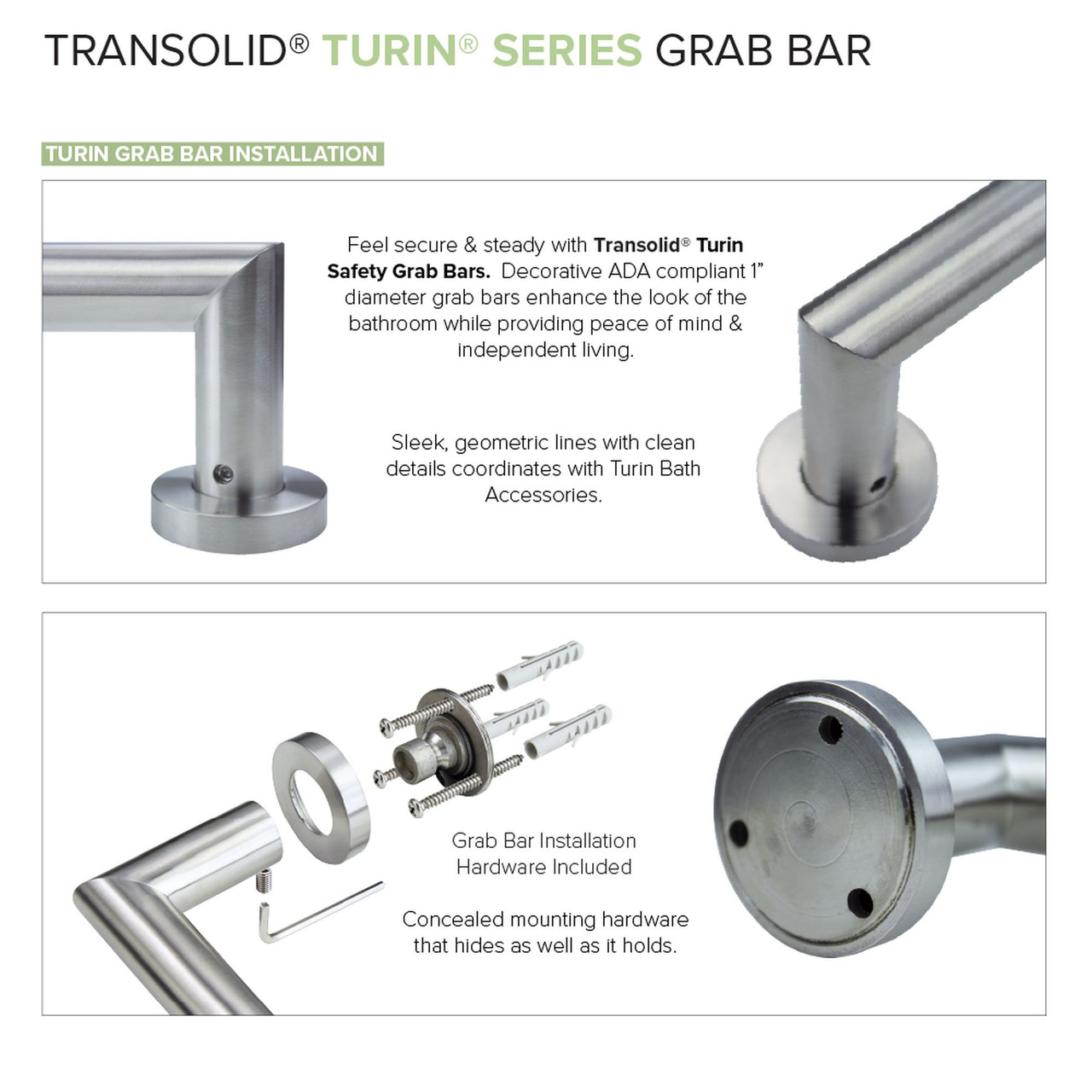 Transolid TWWCSK603296-KI03GBS Titan 60-in x 32-in x 96-in Walk-In Shower Kit with End Drain, Black Caruso, Brushed Stainless