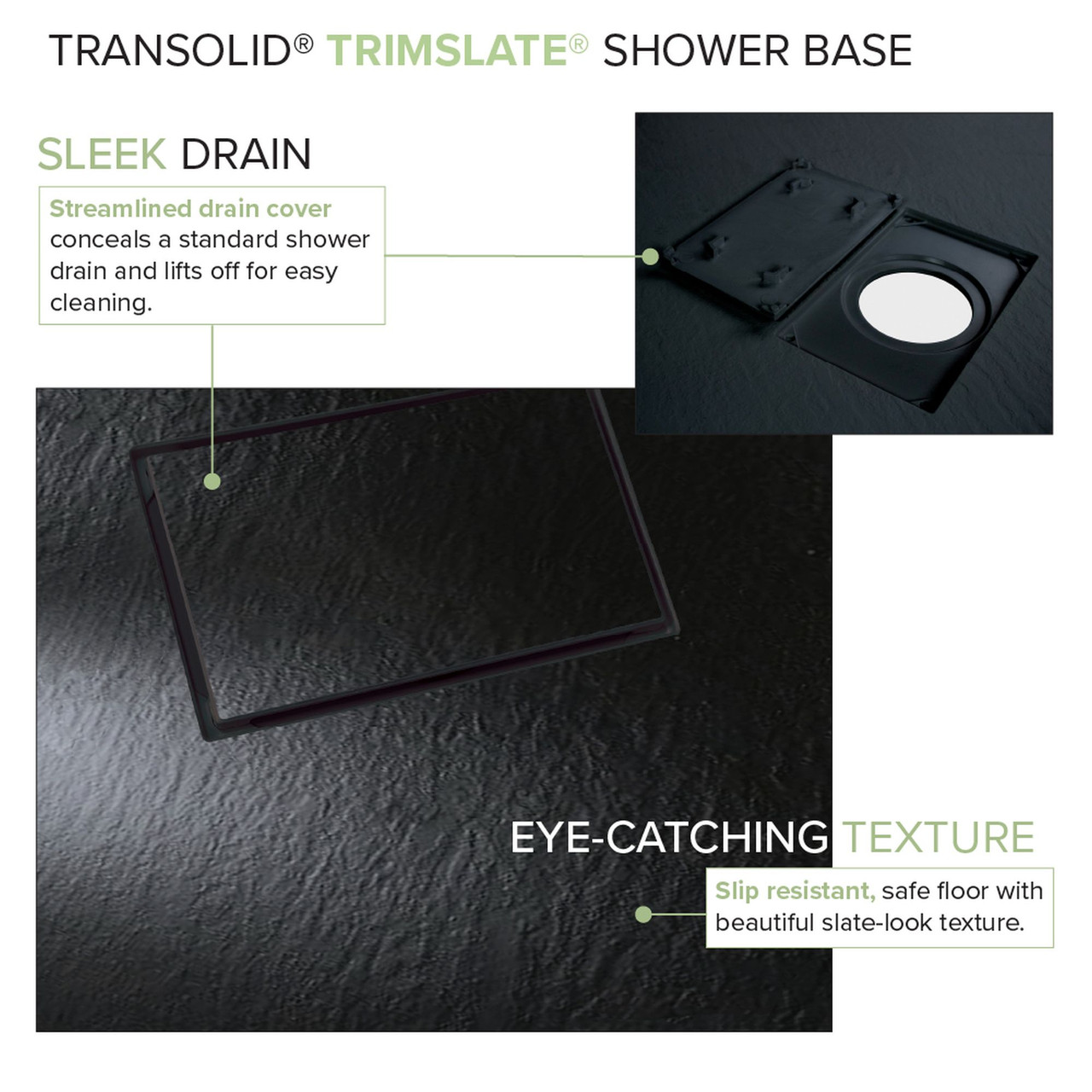 TWWCSK603296-KI03GBS Titan 60-in x 32-in x 96-in Walk-In Shower Kit with End Drain, Black Caruso, Brushed Stainless