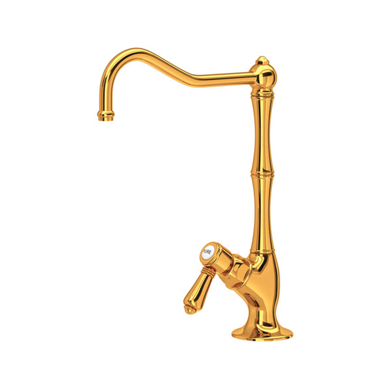 Rohl A1435LMIB-2 Acqui Column Spout Filter Faucet with Metal Lever Handle, Italian Brass