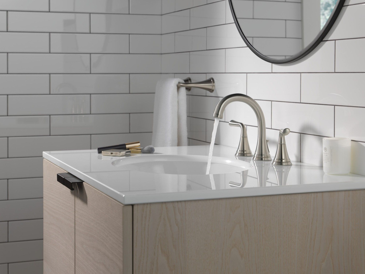 Delta 3533LF-SSMPU Kayra Two Handle Widespread Bathroom Faucet, Stainless
