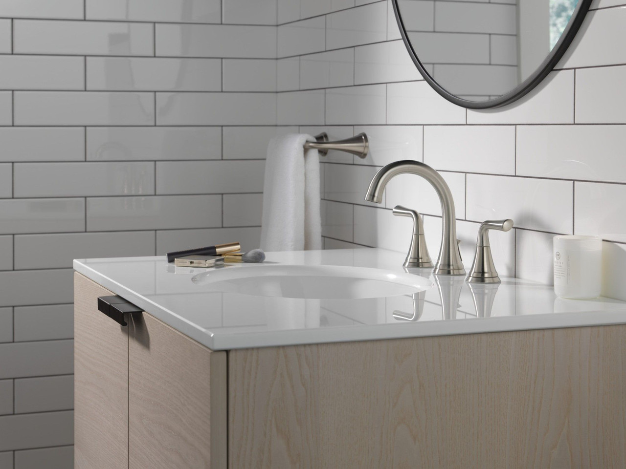 Delta 3533LF-SSMPU Kayra Two Handle Widespread Bathroom Faucet, Stainless