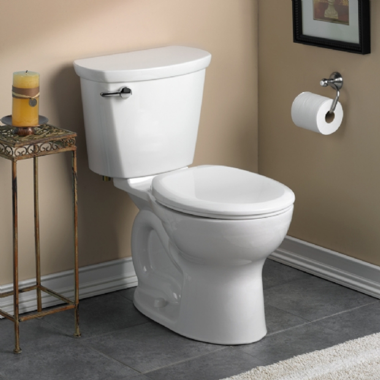 American Standard 215DA104.021 Cadet Pro Round Front Two-Piece 1.28 GPF Toilet with 12-in Rough-In