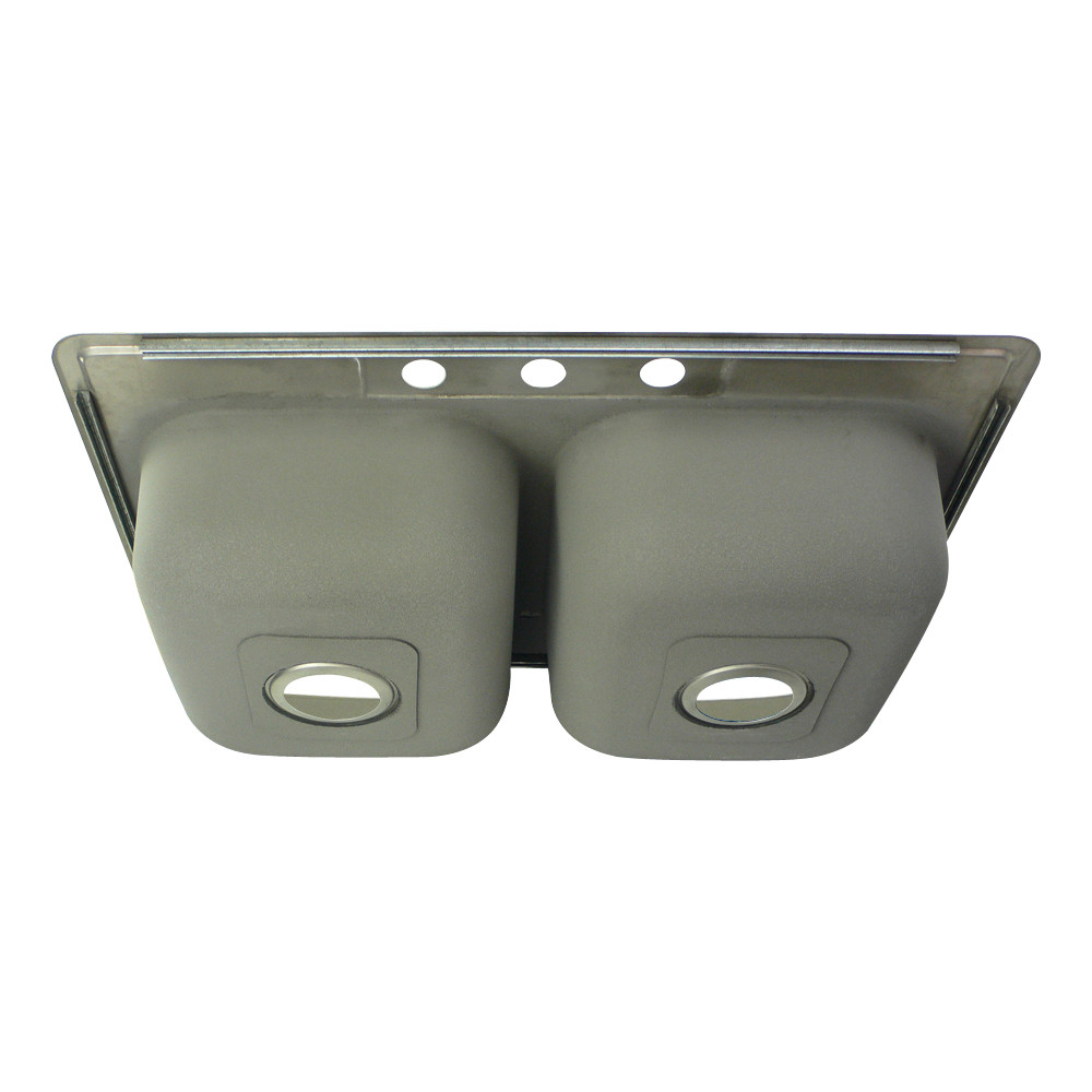 33-in x 22 1/64-in x 7-in 20 Gauge Double Equal Bowls, Stainless Steel Kitchen Sink, Drop-in Installation, with 1 Faucet Hole