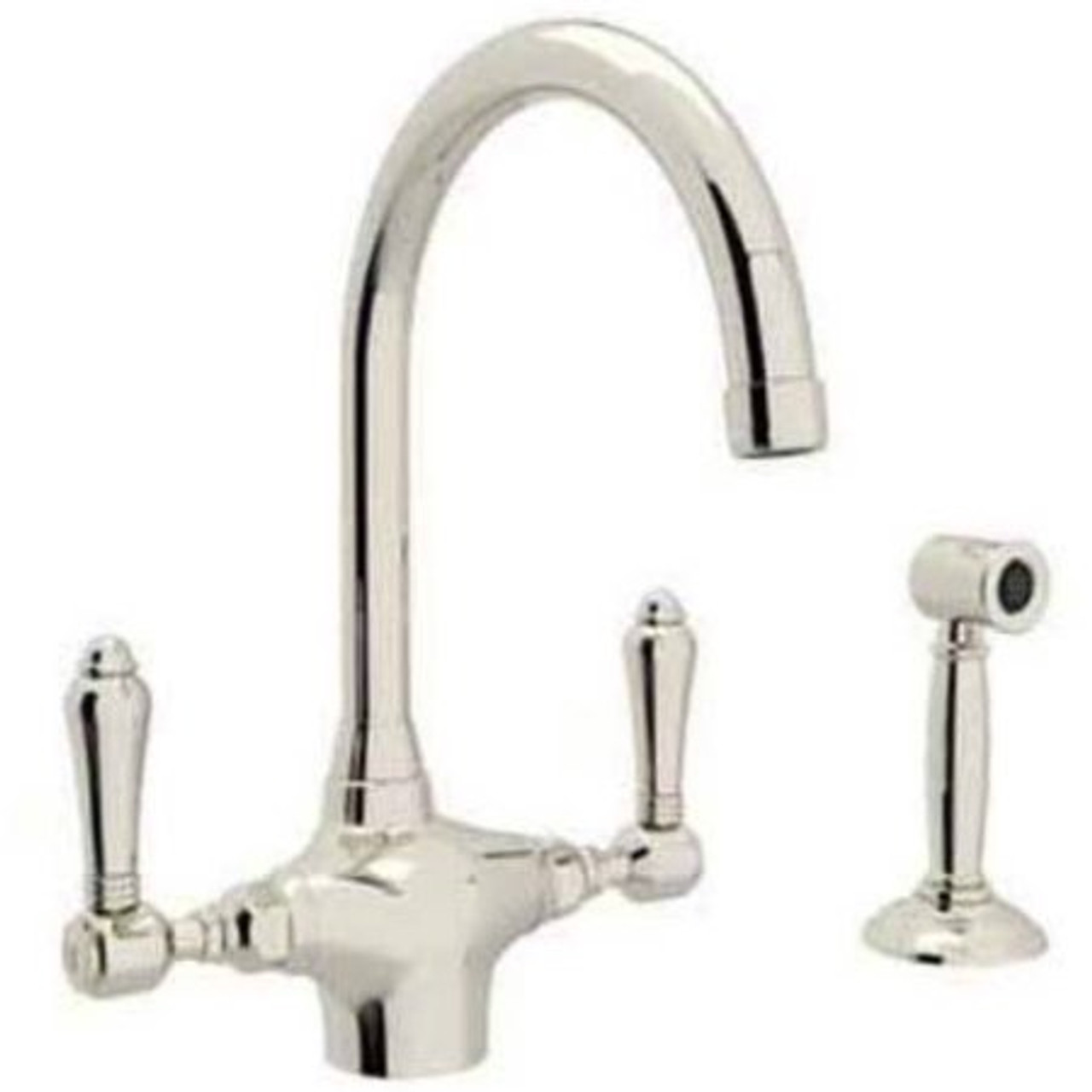 Rohl A1676LMWSPN-2 Kitchen Faucet in Polished Nickel