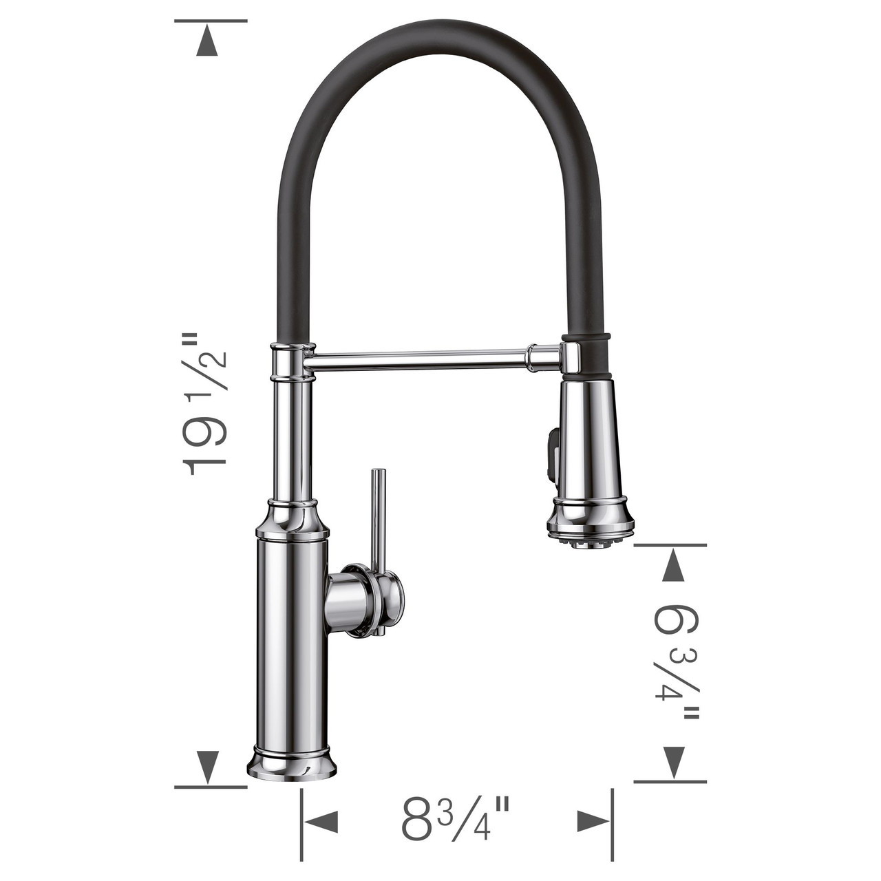 Semi-Pro Kitchen Faucet 1.5 gpm in Chrome