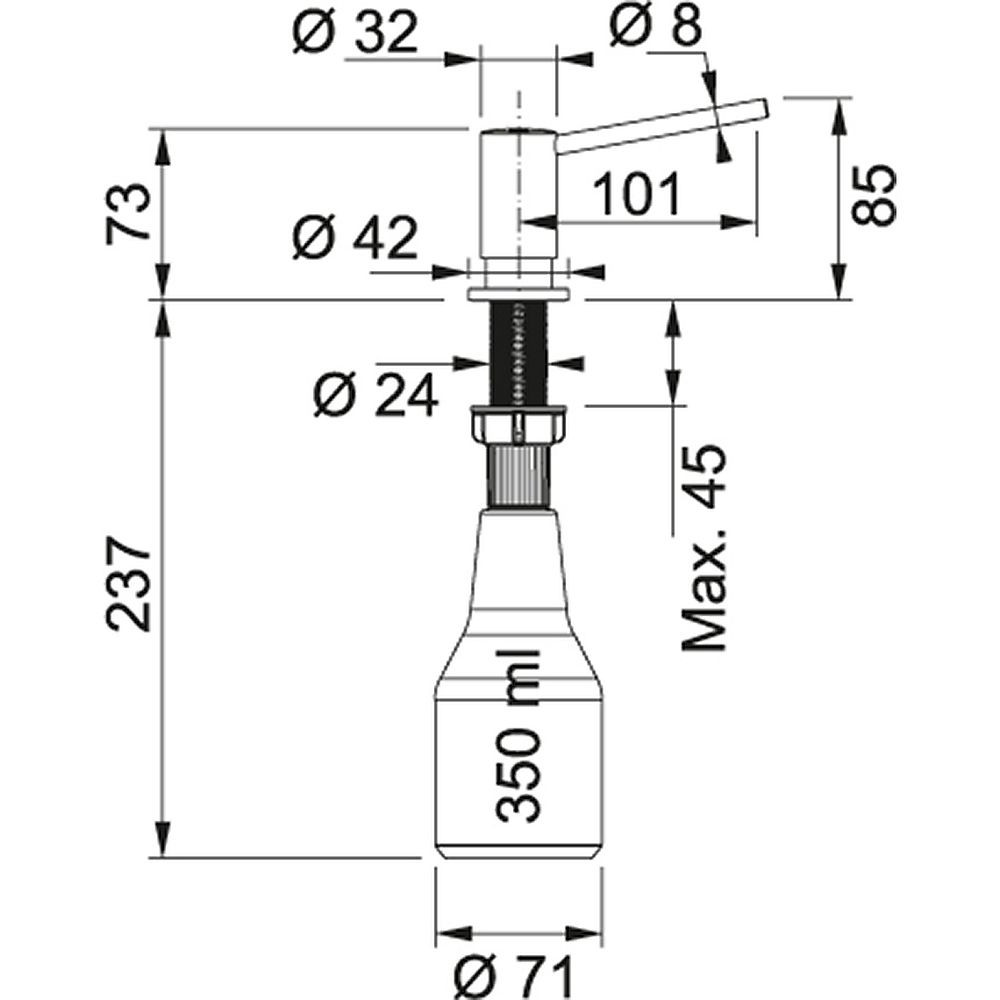 Steel Soap Dispenser In Stainless Steel