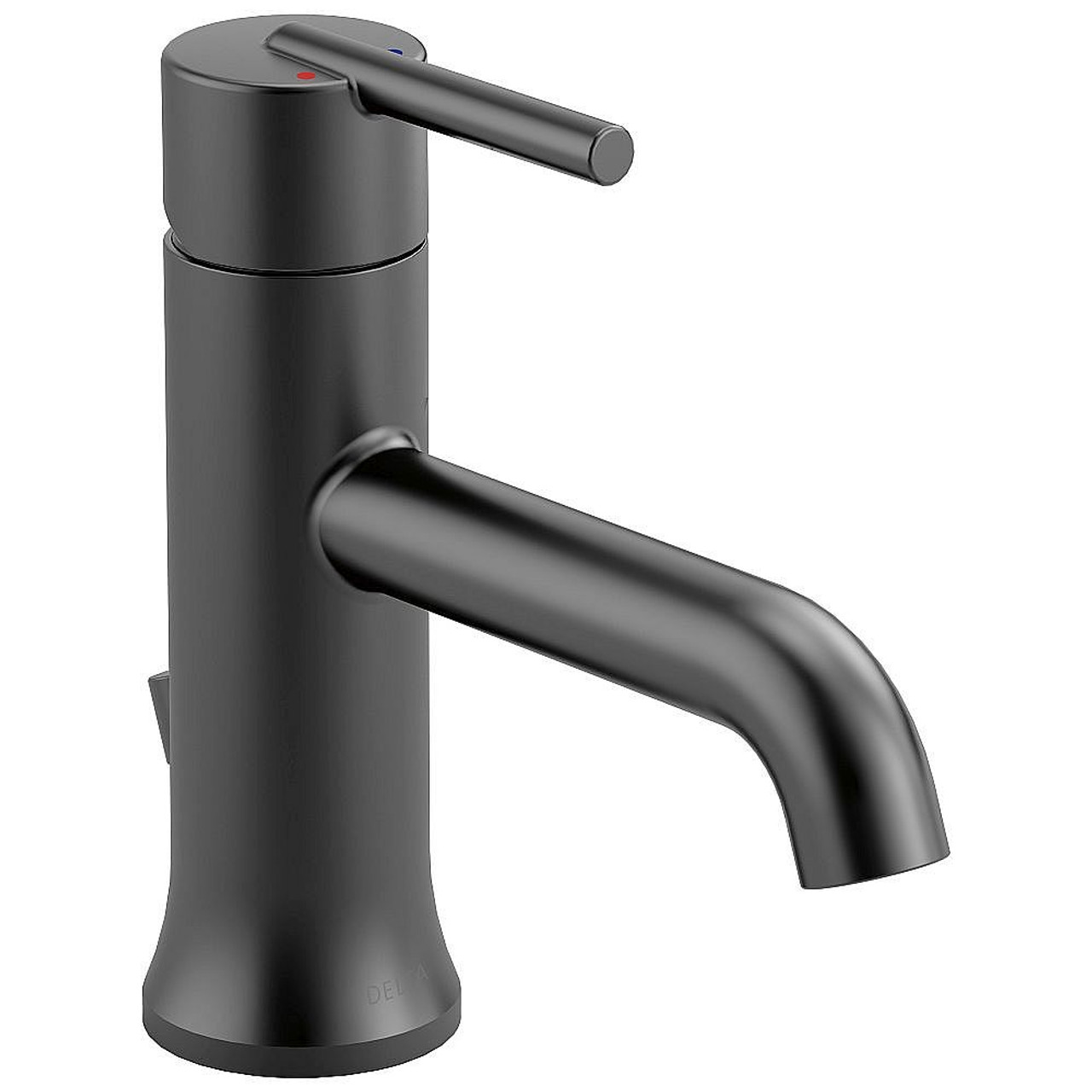 Delta 559LF-BLMPU Trinsic Single Handle Lavatory Faucet in Matte Black Finish, 1.2gpm Flow Rate, with Metal Pop-Up