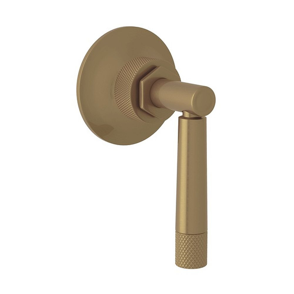 Trim for Volume Control and 4-Port Dedicated Diverter with Metal Lever in French Brass