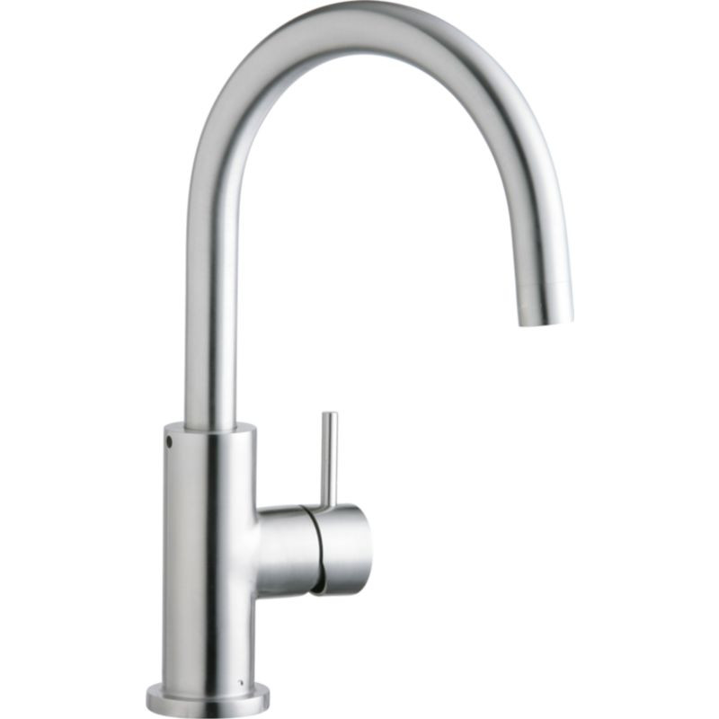 Kitchen Single-Hole Faucet Stainless Steel in Satin Stainless Steel