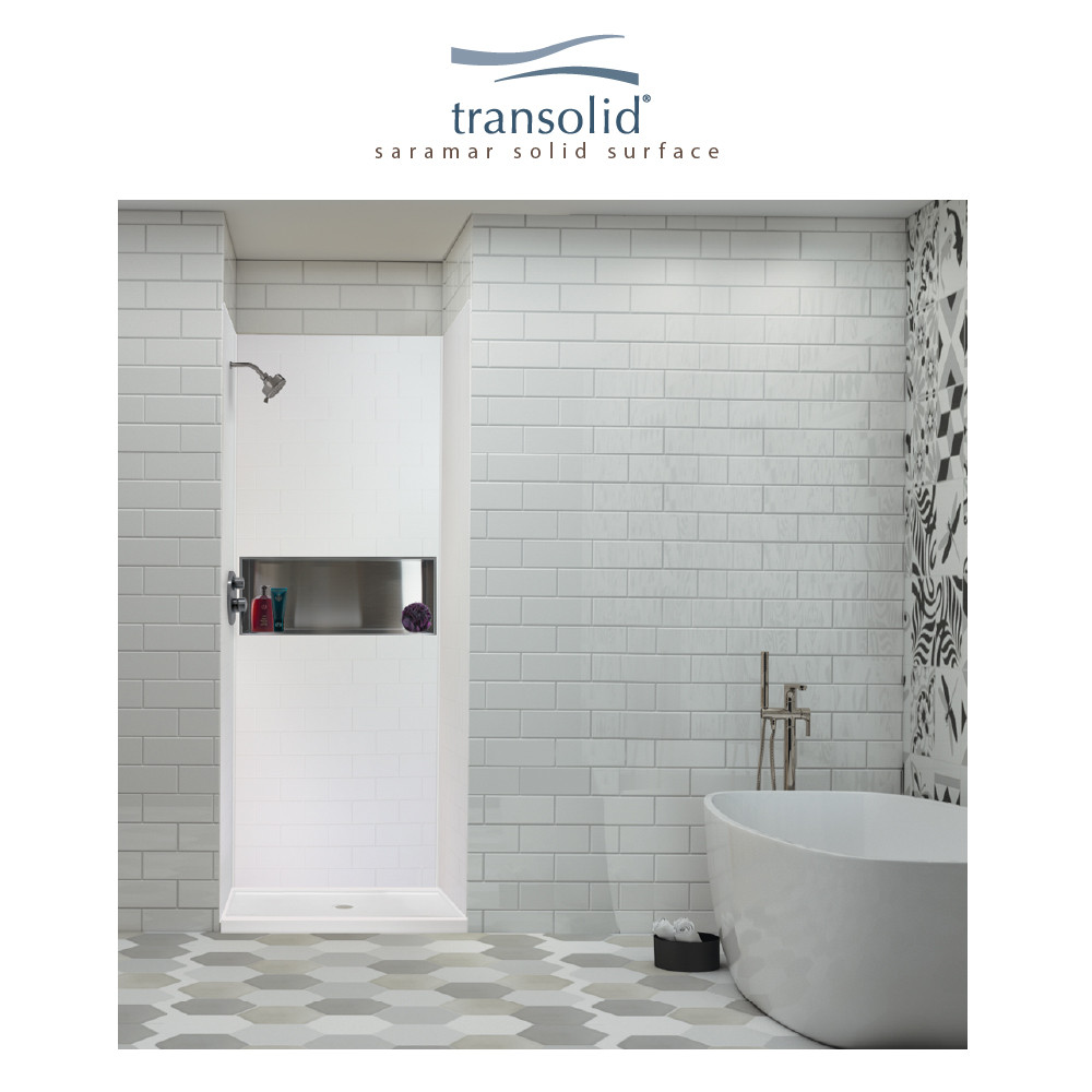 36-In X 36-In X 96-In 3-Piece Shower Wall Trimmable Kit, In White