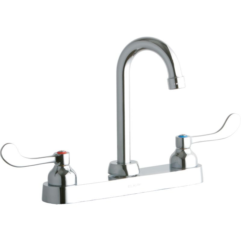 Elkay LK810GN04T4 Commercial 3-Hole Faucet in Chrome