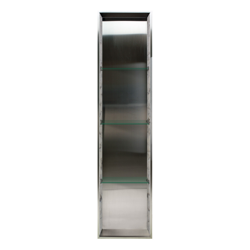 58.5-in Storage Pod, In Stainless Steel/Sand Creme