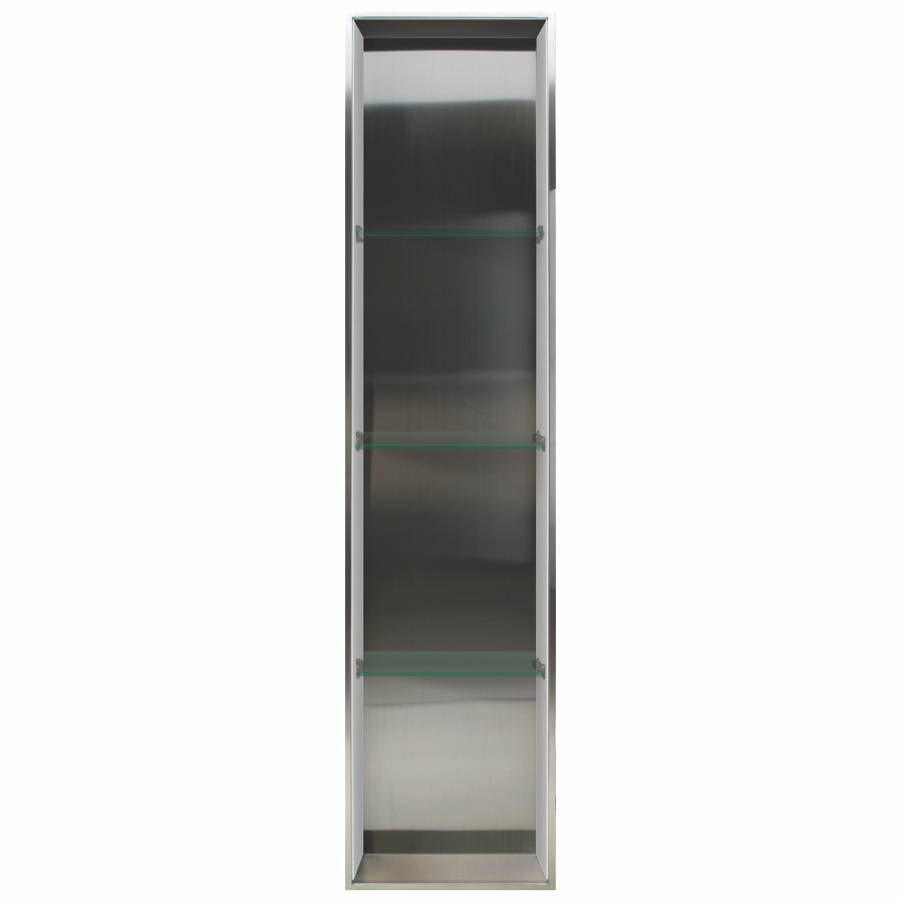 58.5-in Storage Pod, In Stainless Steel/White