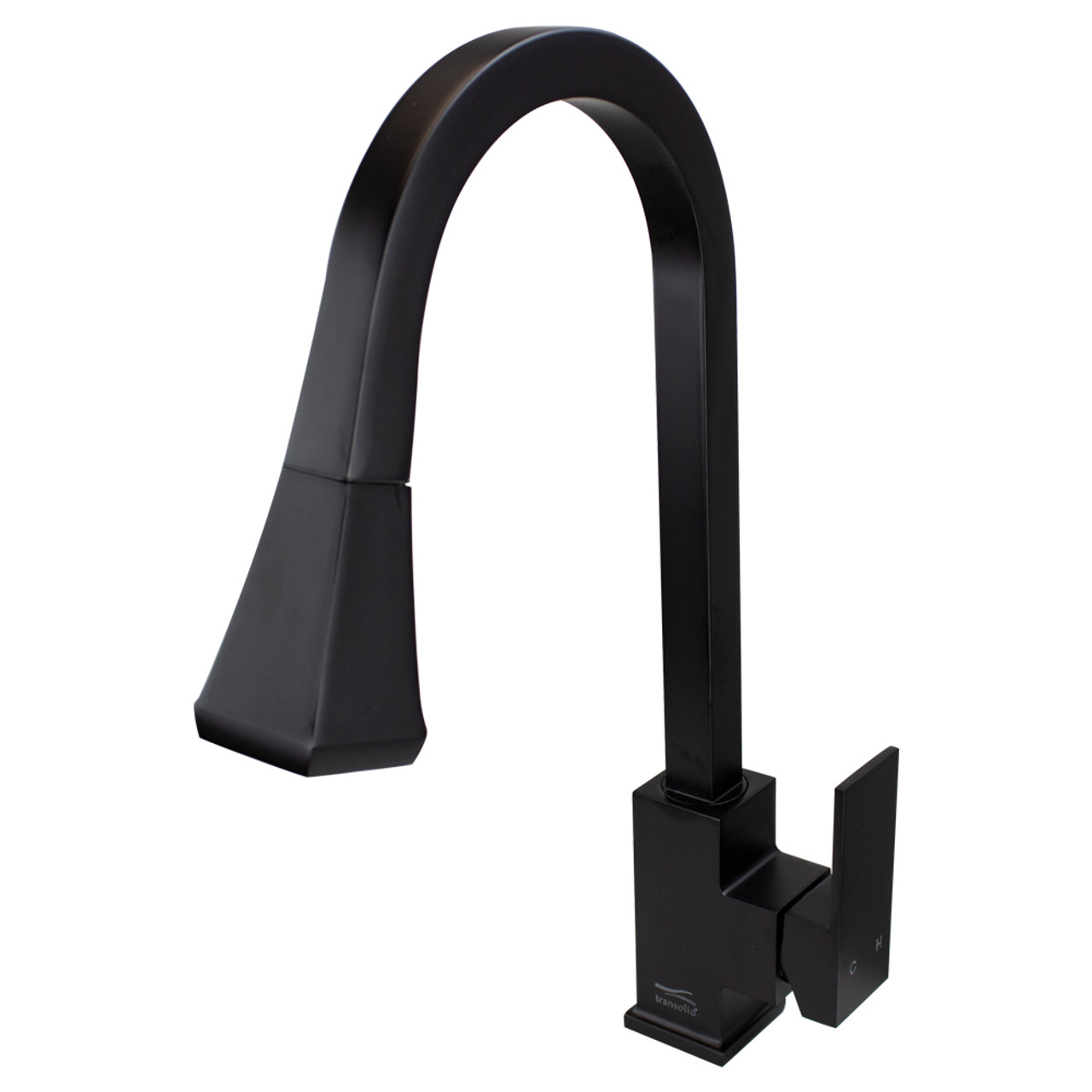 Transolid T3650-MB Kent Pull-Out Kitchen Faucet, Matte Black