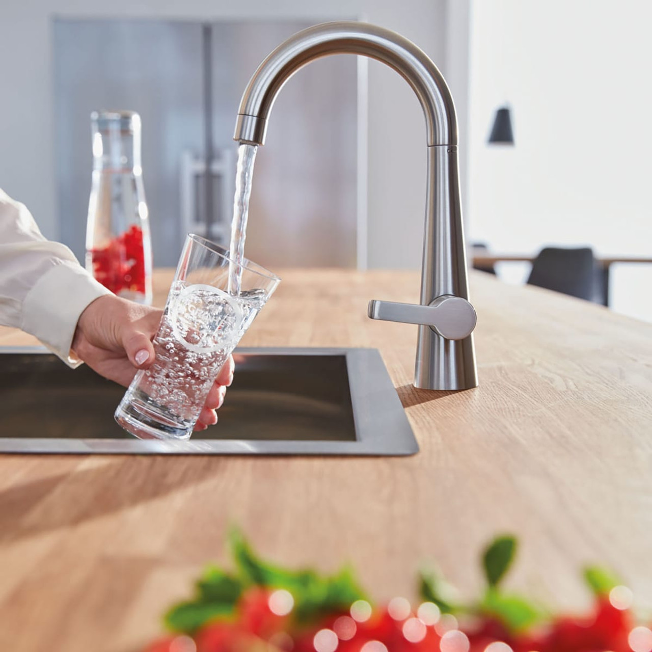 Grohe 30026DC2 Ladylux 1.75 GPM Pillar Tap with Filter Function in Supersteel Infinity Finish