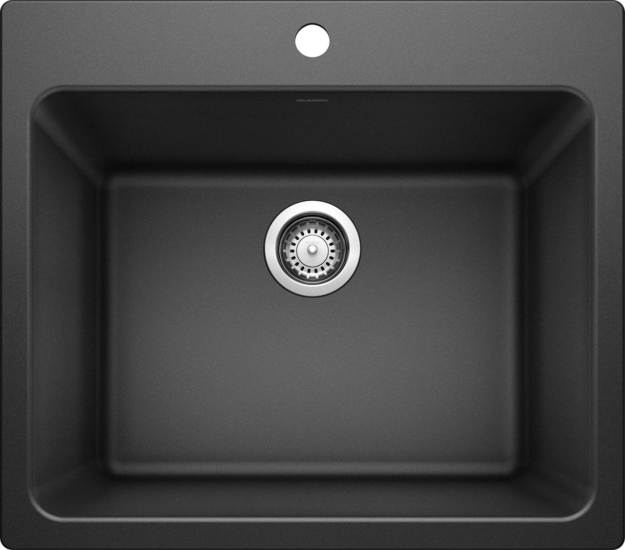 KFA-401920 22-in X 25-in Liven Granite Laundry Sink with Pull-Down Faucet, Basket, and Strainer in Anthracite KFA-401920 22-in X 25-in Liven Granite Laundry Sink with Pull-Down Faucet, Basket, and Strainer in Anthracite