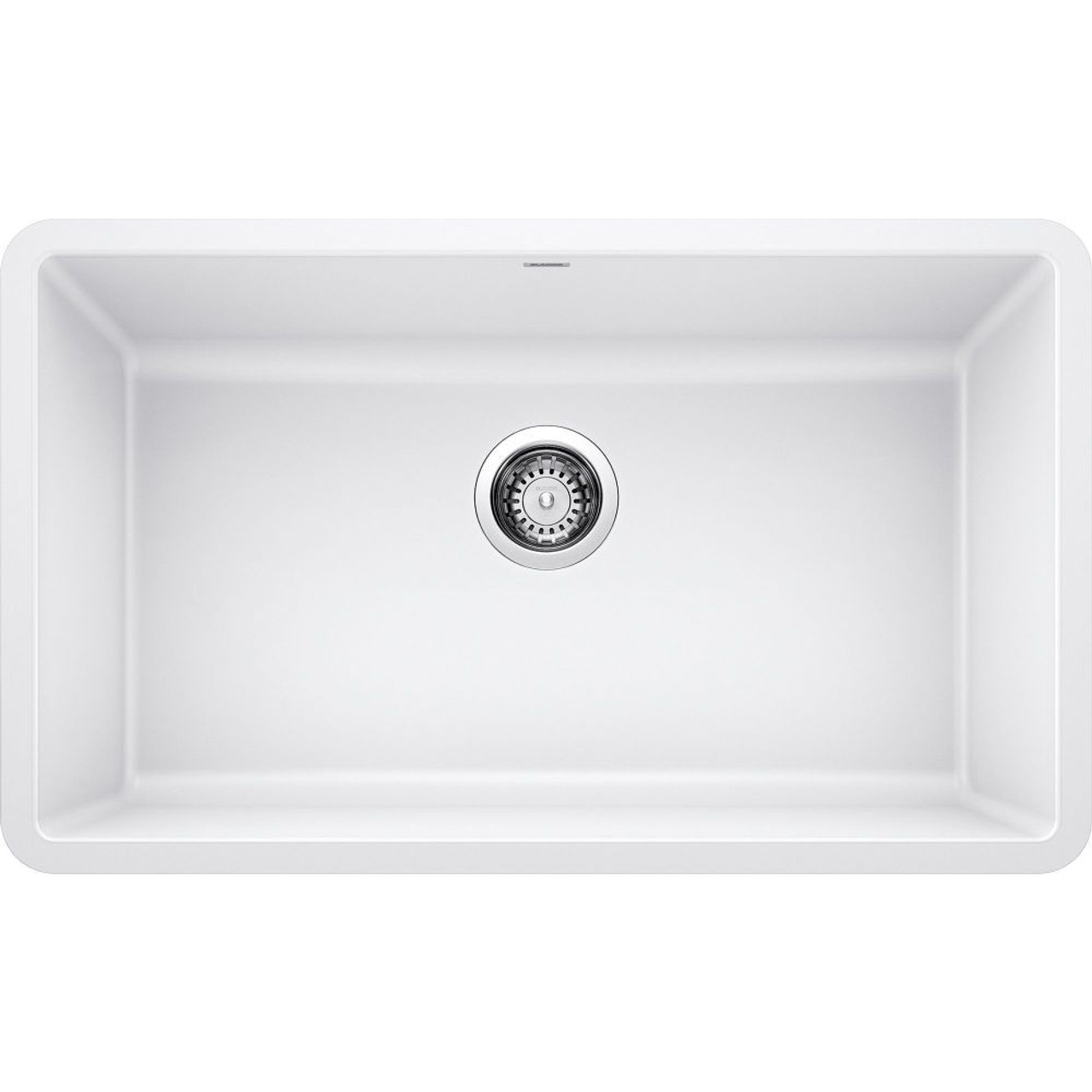 Blanco KFA-442533 Single Sink Kit with Pull-Down Faucet, Sink Grid, and Strainer in White
