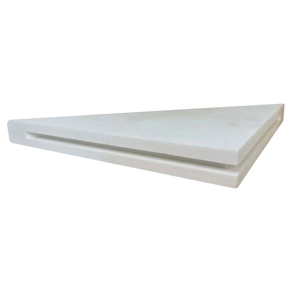 9-in x 9-in Solid Surface Corner Shelf, in Cashew
