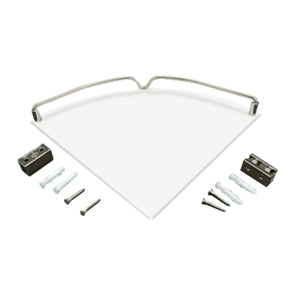 10-in x 10-in Corner Shelf, in White