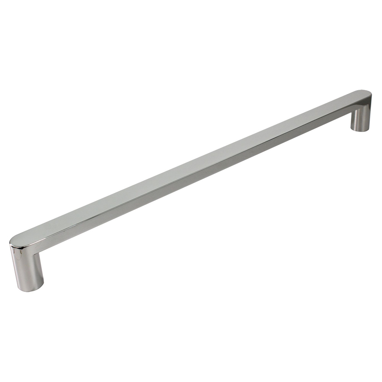 Semi-frameless bypass shower door featuring EXCLUSIVE TruMotion technology in Polished Chrome frame finish with smooth clear glass texture and contemporary Riley handles 45-3/4-in to 47-in W x 70-in H