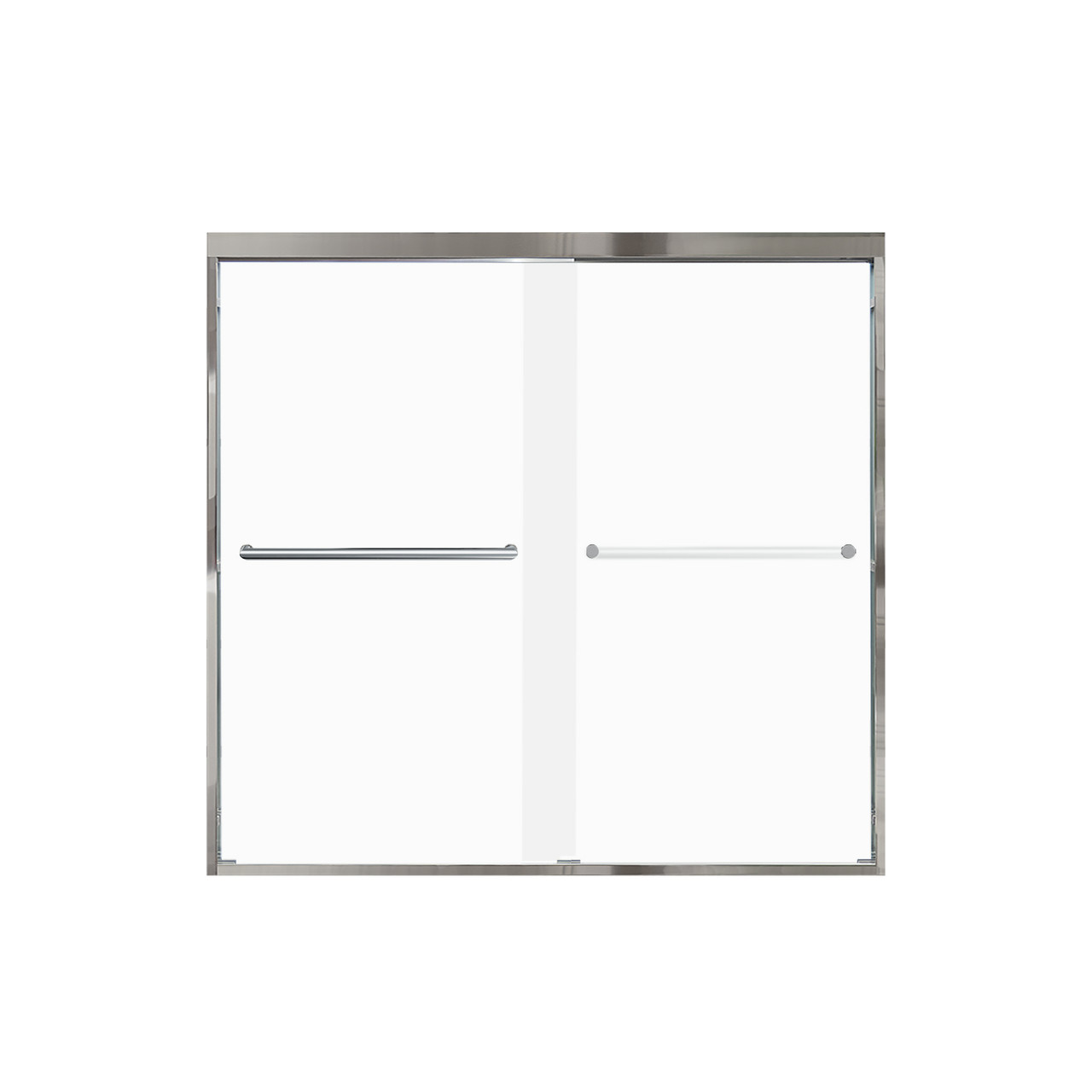 Transolid FBPT605808F-T-PC Frederick 57.75-59 in. W x 58 in. H Semi-Frameless Bypass Shower Door in Polished Chrome with Frosted Glass 