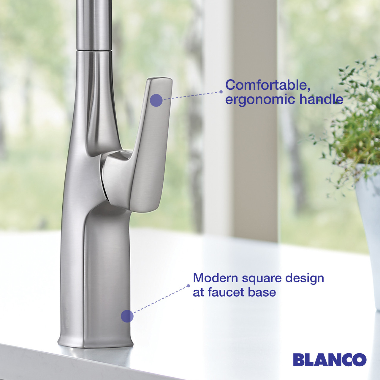 Blanco 443019 Rivana Semi-Pro Kitchen Faucet 1.5 GPM in Matte Black