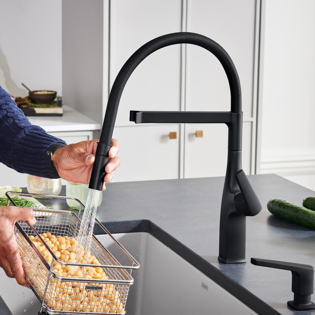 Blanco 443019 Rivana Semi-Pro Kitchen Faucet 1.5 GPM in Matte Black