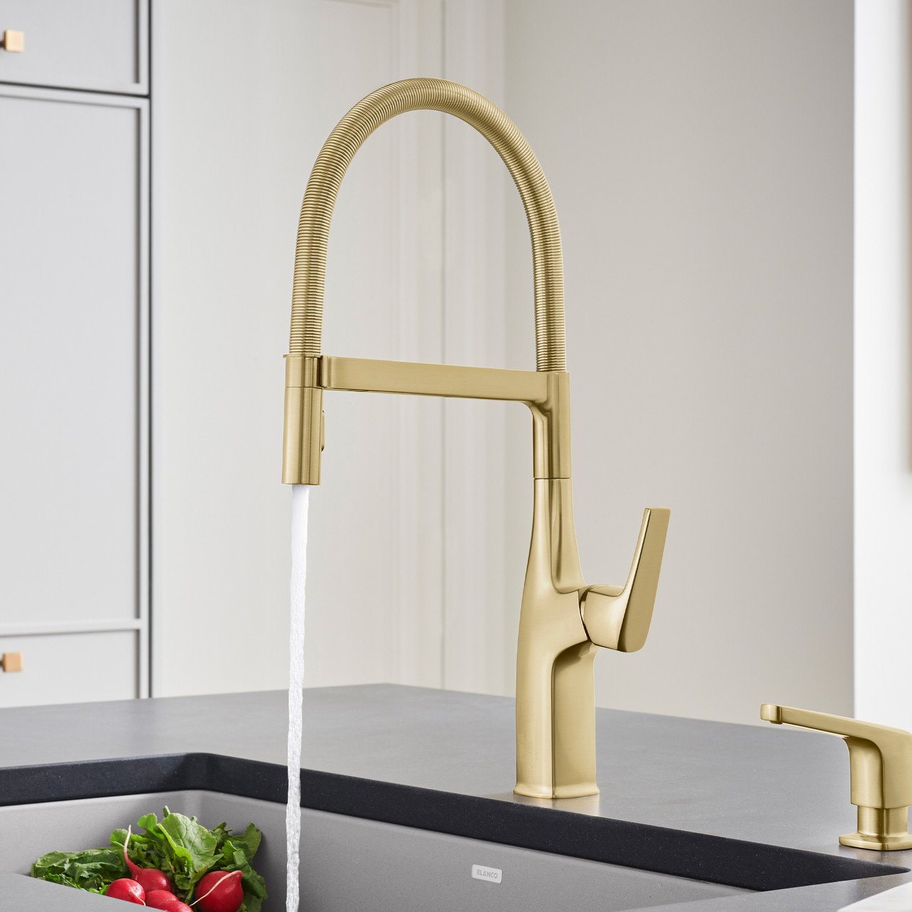 Blanco 442984 Rivana Semi-Pro Kitchen Faucet 1.5 GPM in Satin Gold