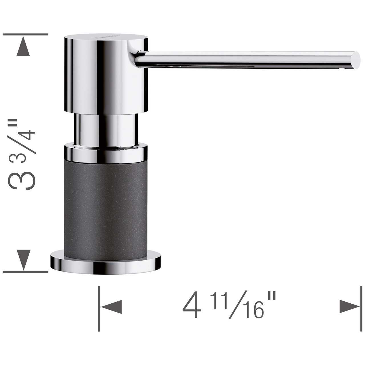 Blanco 402300 Lato Soap Dispenser in Chrome/Anthracite
