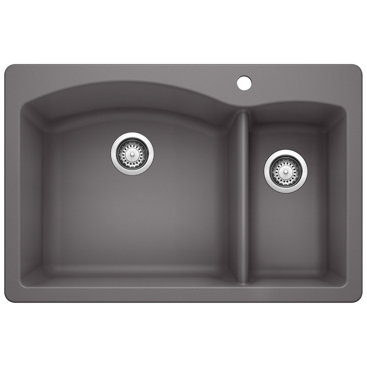 Blanco KA-441464 Diamond 1-1/2 Bowl Dual Mount Sink Kit in Cinder
