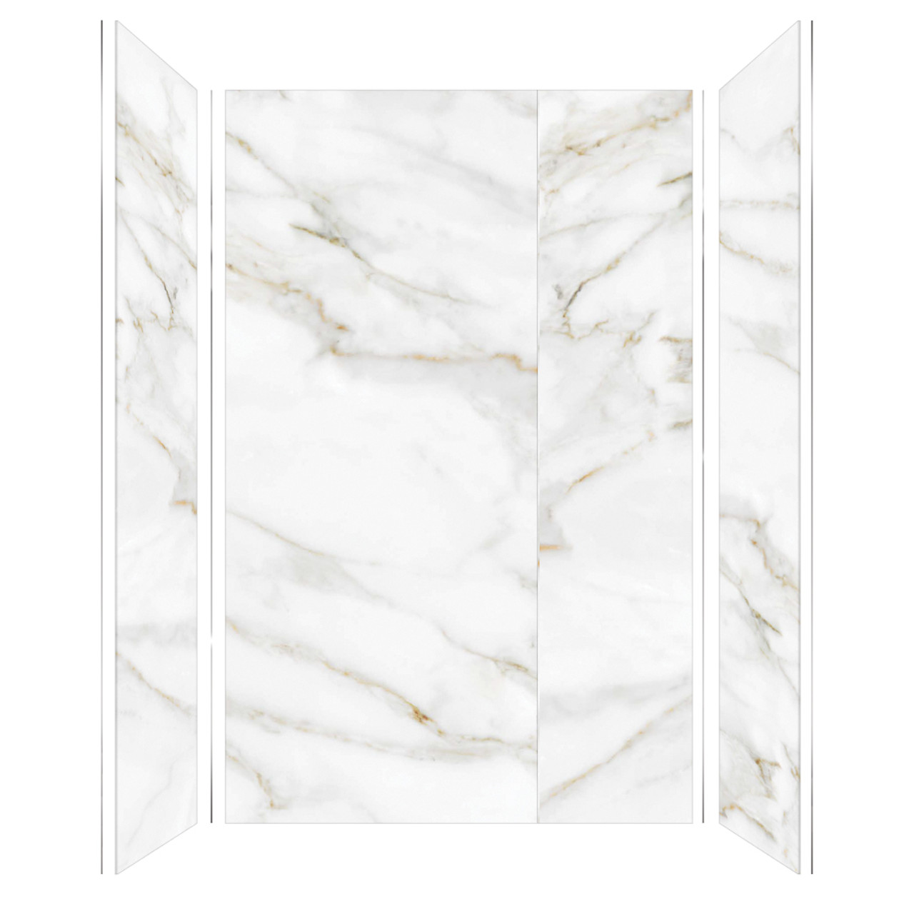 Transolid TWK604896-KI80H Titan 64-in x 48-in x 96-in Shower Wall Trimmable Kit, Summit Gold (Honed)