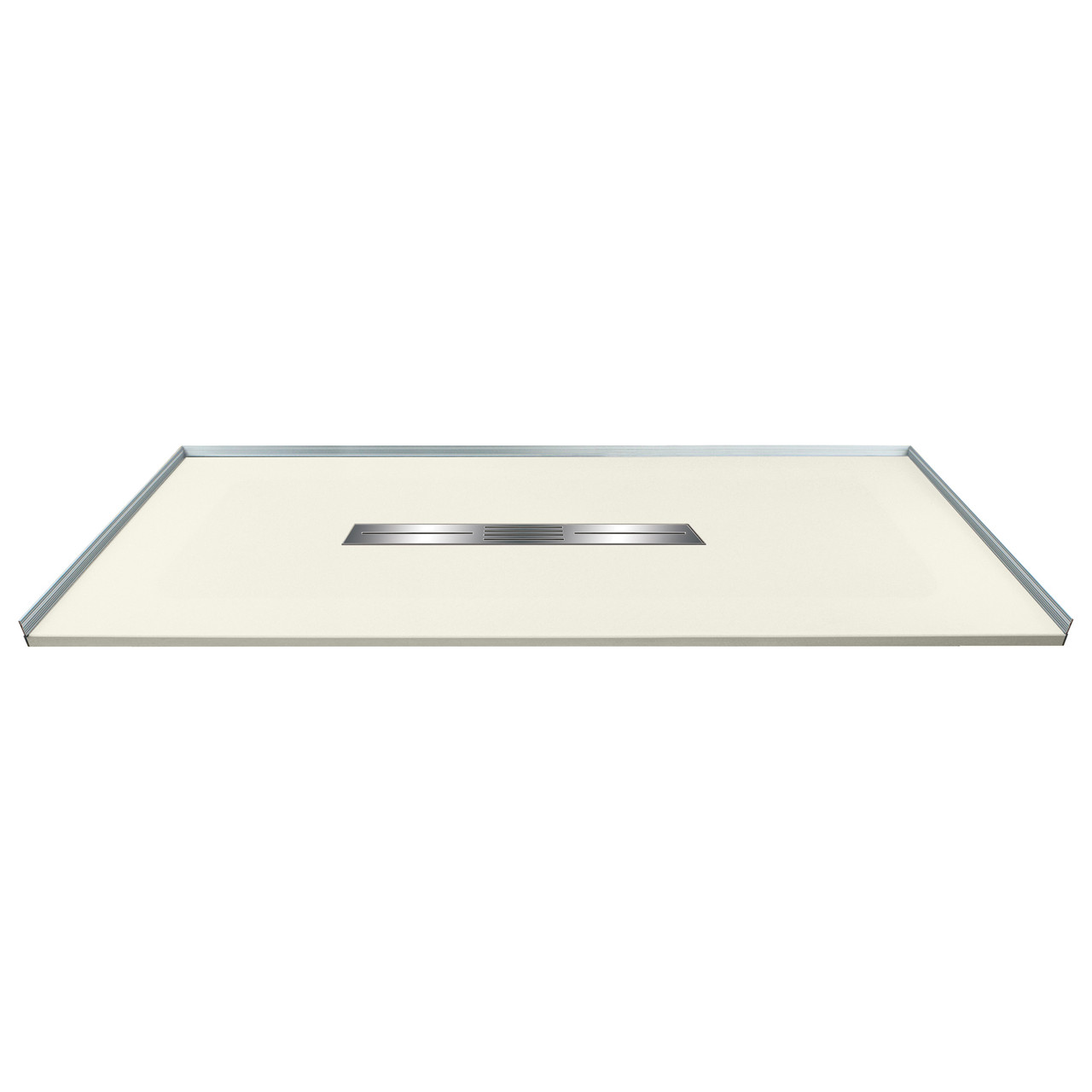 Transolid FZS6048C-32 Trimslate 60-in x 48-in Zero Threshold Shower Base With Center Drain, Cameo
