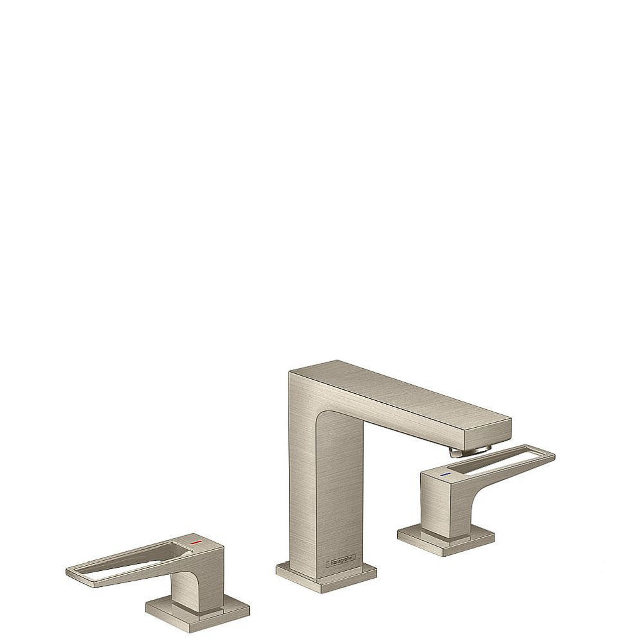 Hansgrohe 74516821 Metropol Widespread Faucet 110 with Loop Handles and Pop-Up Drain, 1.2 GPM, In Brushed Nickel