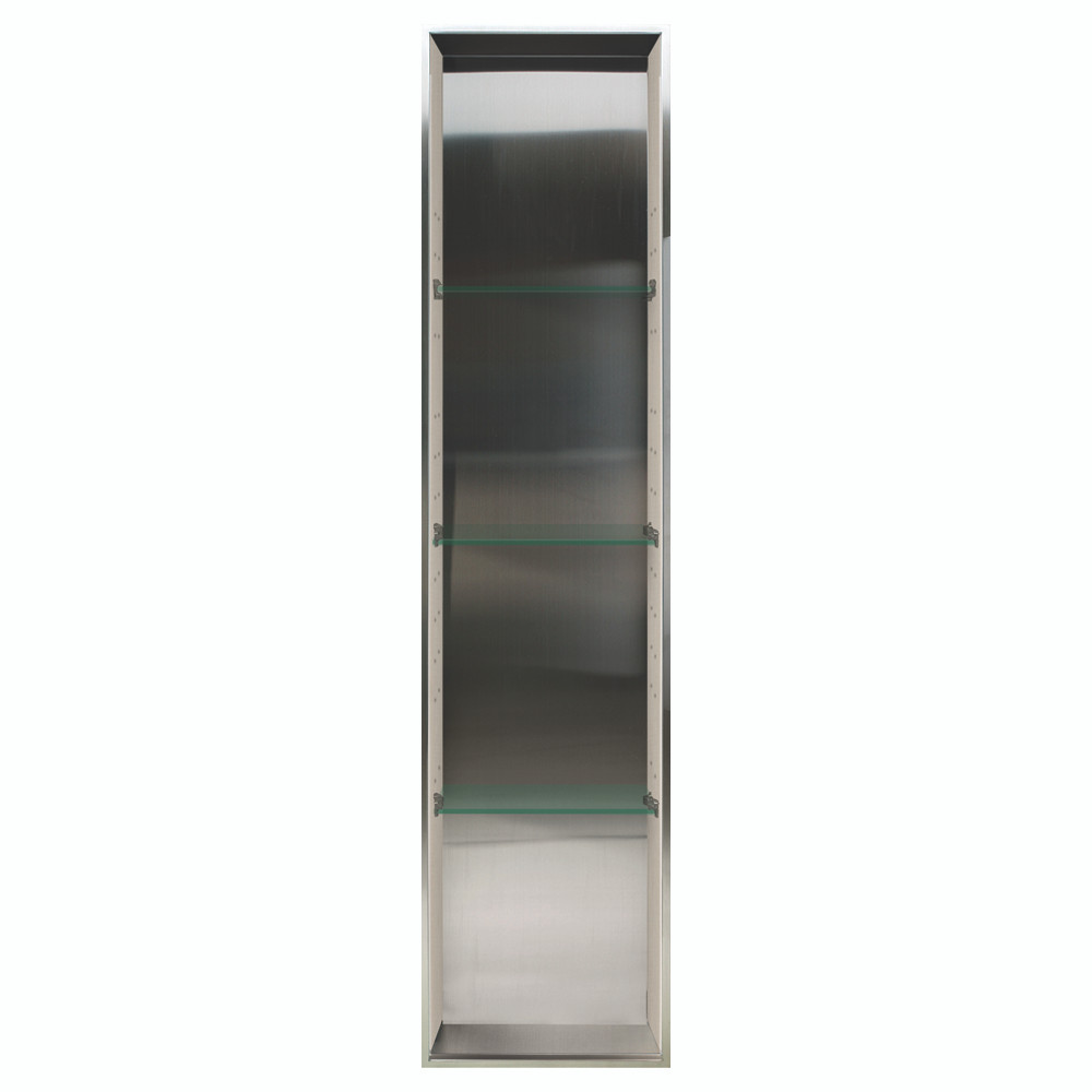 58.5-in Storage Pod, In Stainless Steel/Bleached Oak