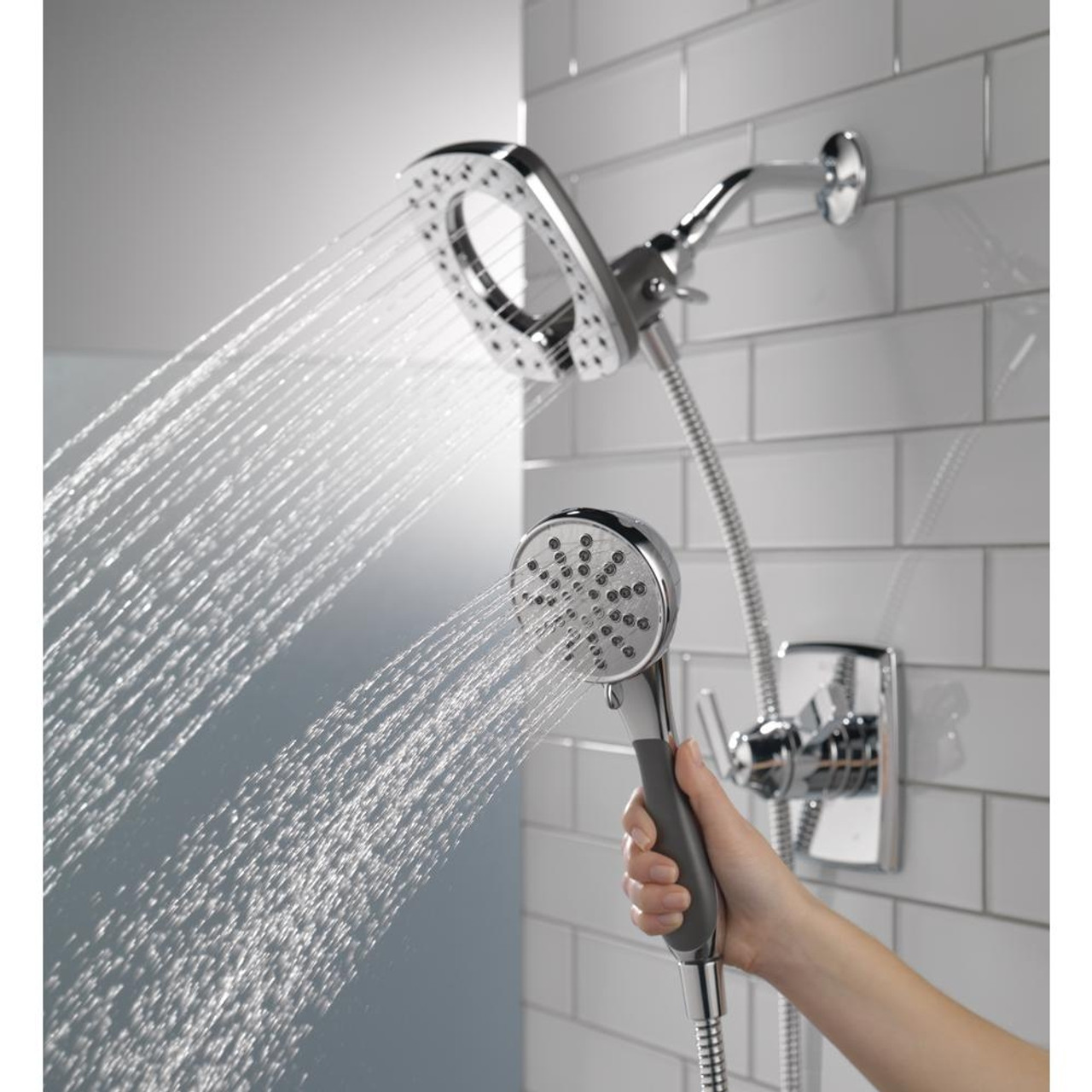 Sterling KSDFA-72280100-S 48-in Seated Shower Kit with Shower Door, Showerhead, Accessory Kit in White/Silver Sterling KSDFA-72280100-S 48-in Seated Shower Kit with Shower Door, Showerhead, Accessory Kit in White/Silver