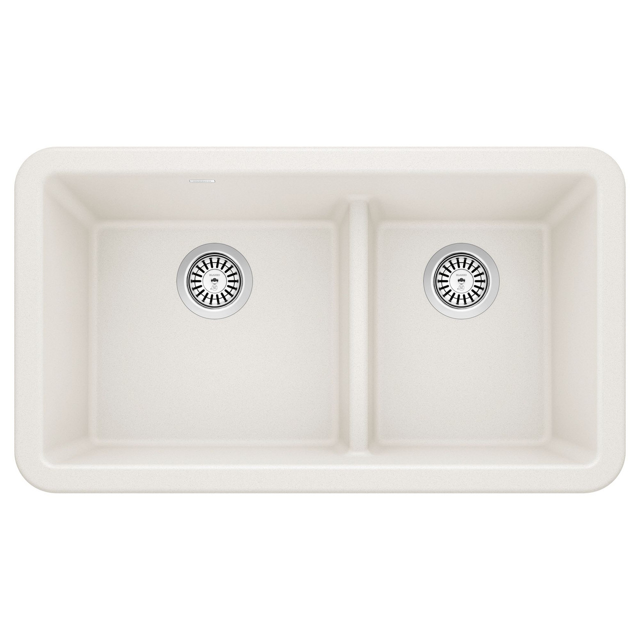 33" Farmhouse/Apron Front Kitchen Sink with Low Divide in White