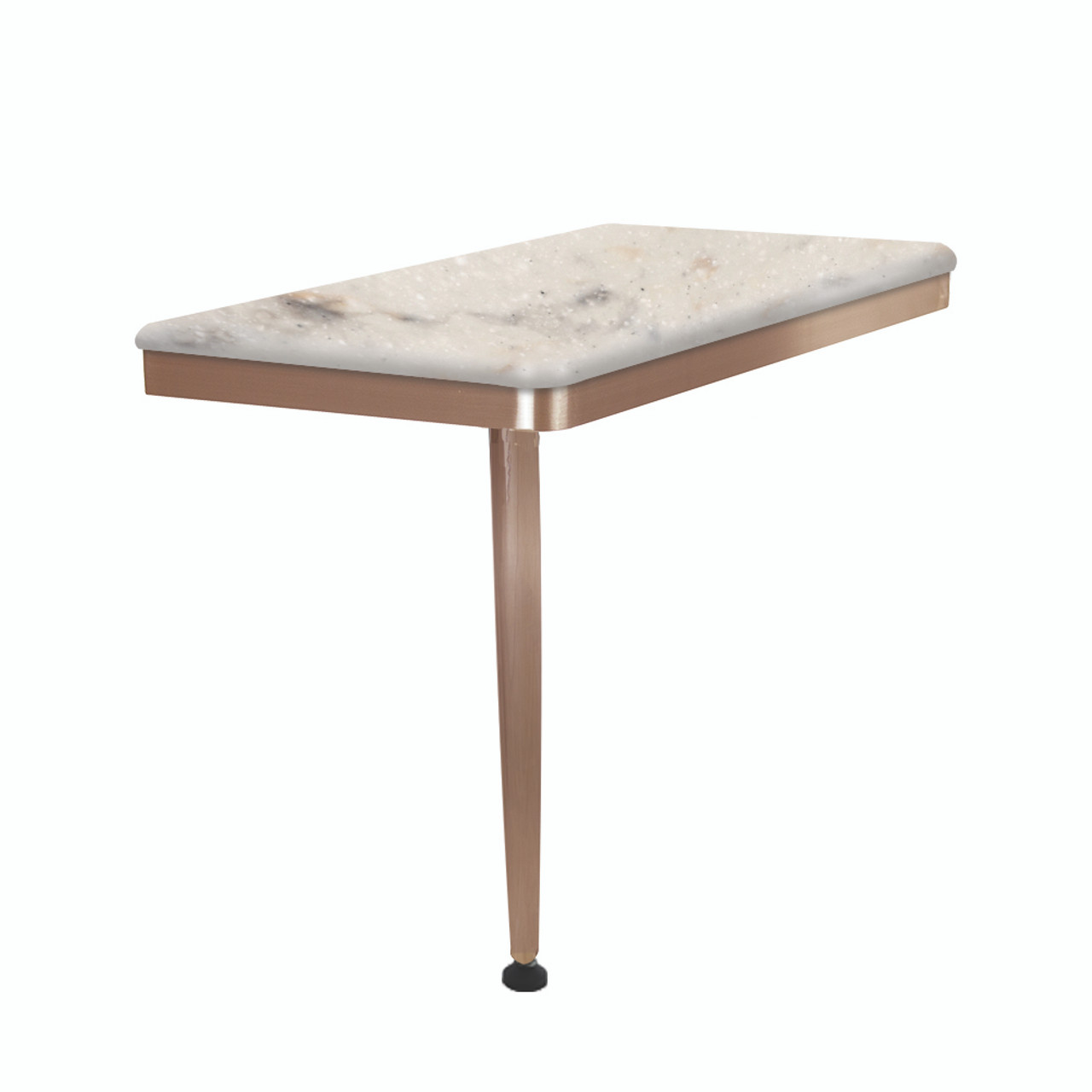 Transolid SSSL2412L-CB48 24in x 12in Left-Hand Shower Seat with PVD Coated Champagne Bronze Frame and Leg