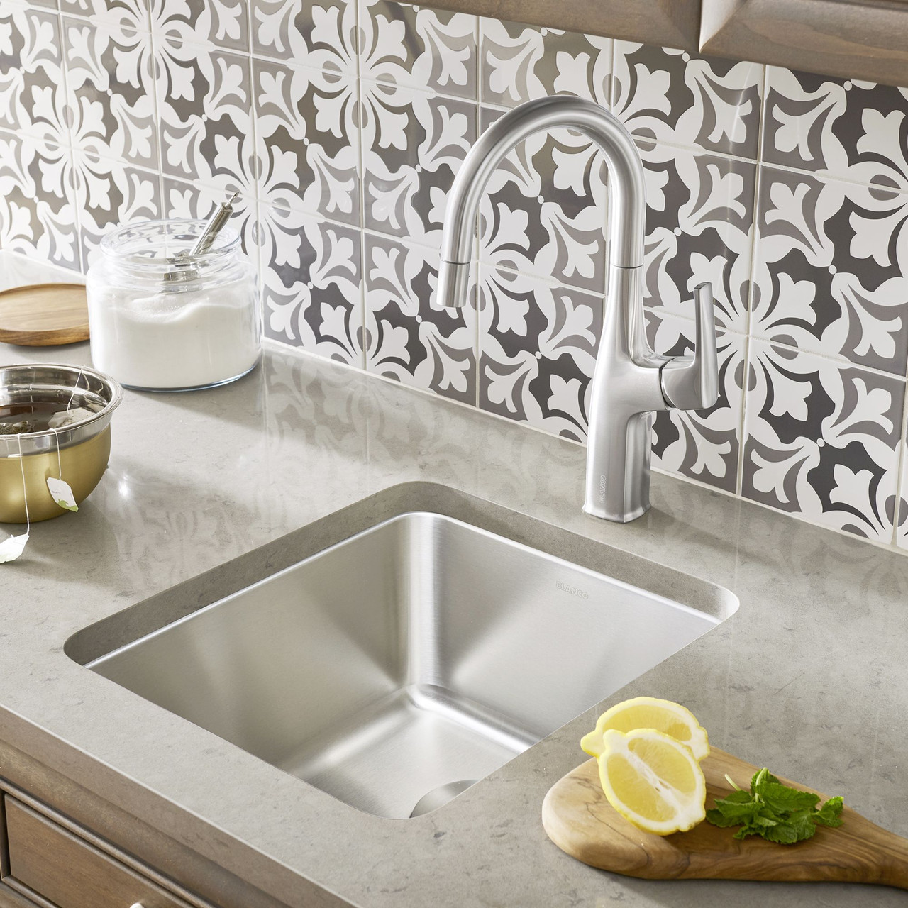 16-in x 18-in Stainless Steel Undermount Bar Sink in Stainless Steel 16-in x 18-in Stainless Steel Undermount Bar Sink in Stainless Steel