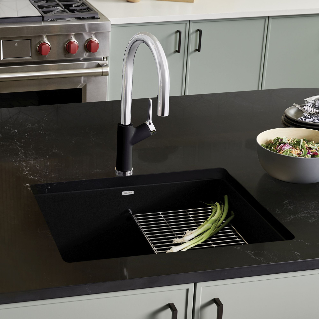 Blanco 442928 Precis 24" Single Bowl in Coal Black