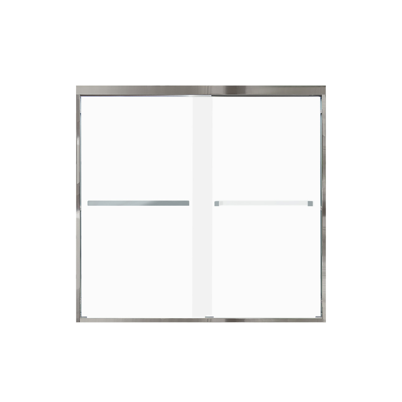 FBPT605808F-S-PC Frederick 57.75-59 in. W x 58 in. H Semi-Frameless Bypass Shower Door in Polished Chrome with Frosted Glass 
