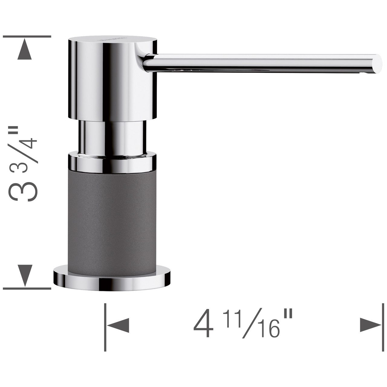 Blanco 402304 Lato Soap Dispenser in Chrome/Cinder