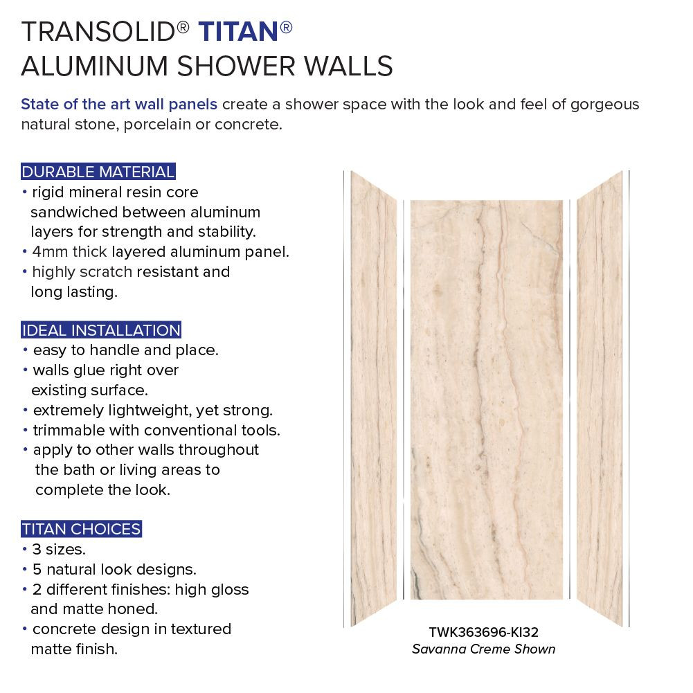 TWK363696-KI32G Titan Shower Wall Trimmable Kit