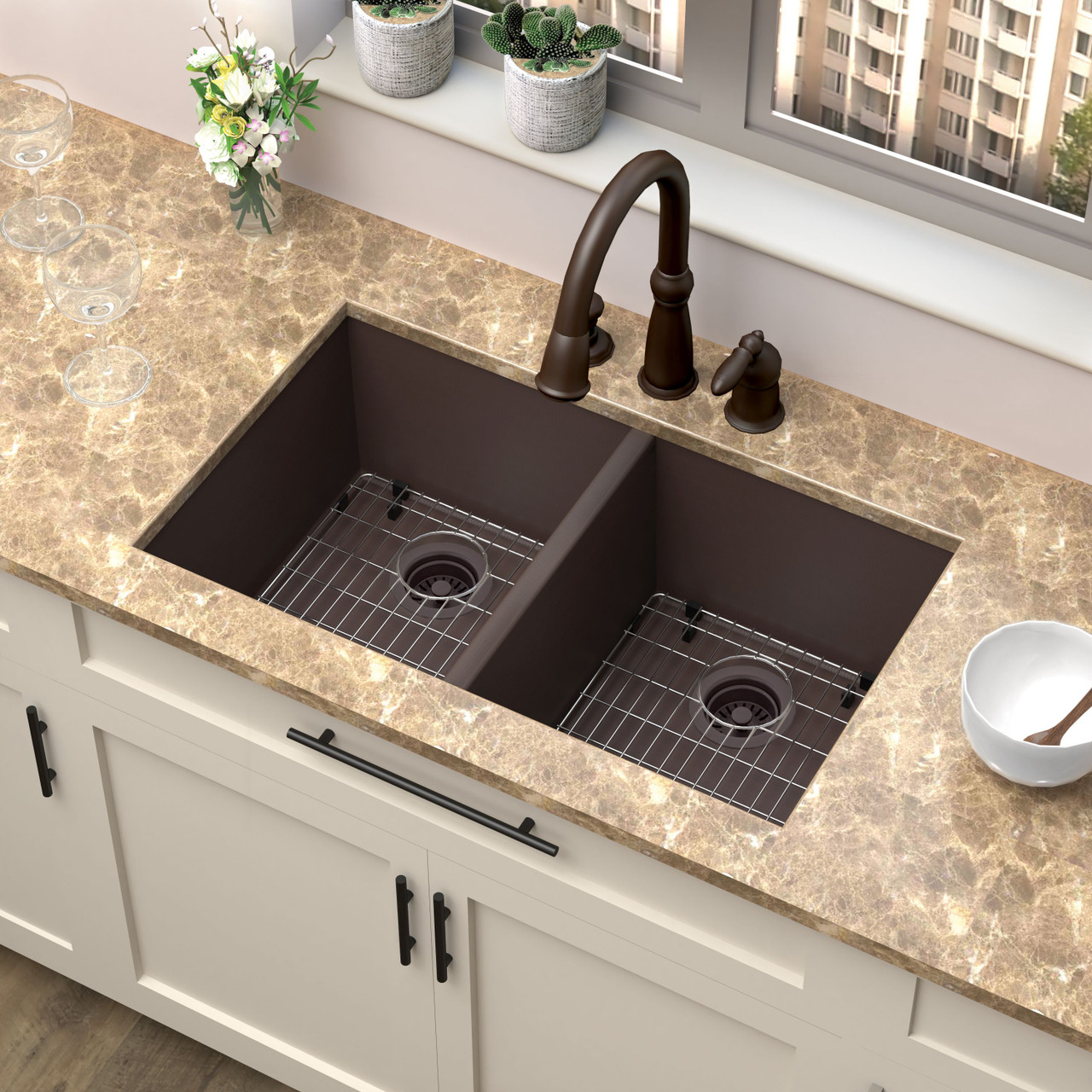 Radius RUDE3118-12-KIT Radius Radius All-In-One Undermount Kitchen Sink Kit