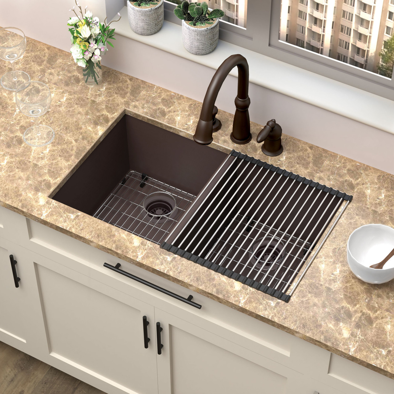 Radius RUDE3118-12-KIT Radius Radius All-In-One Undermount Kitchen Sink Kit