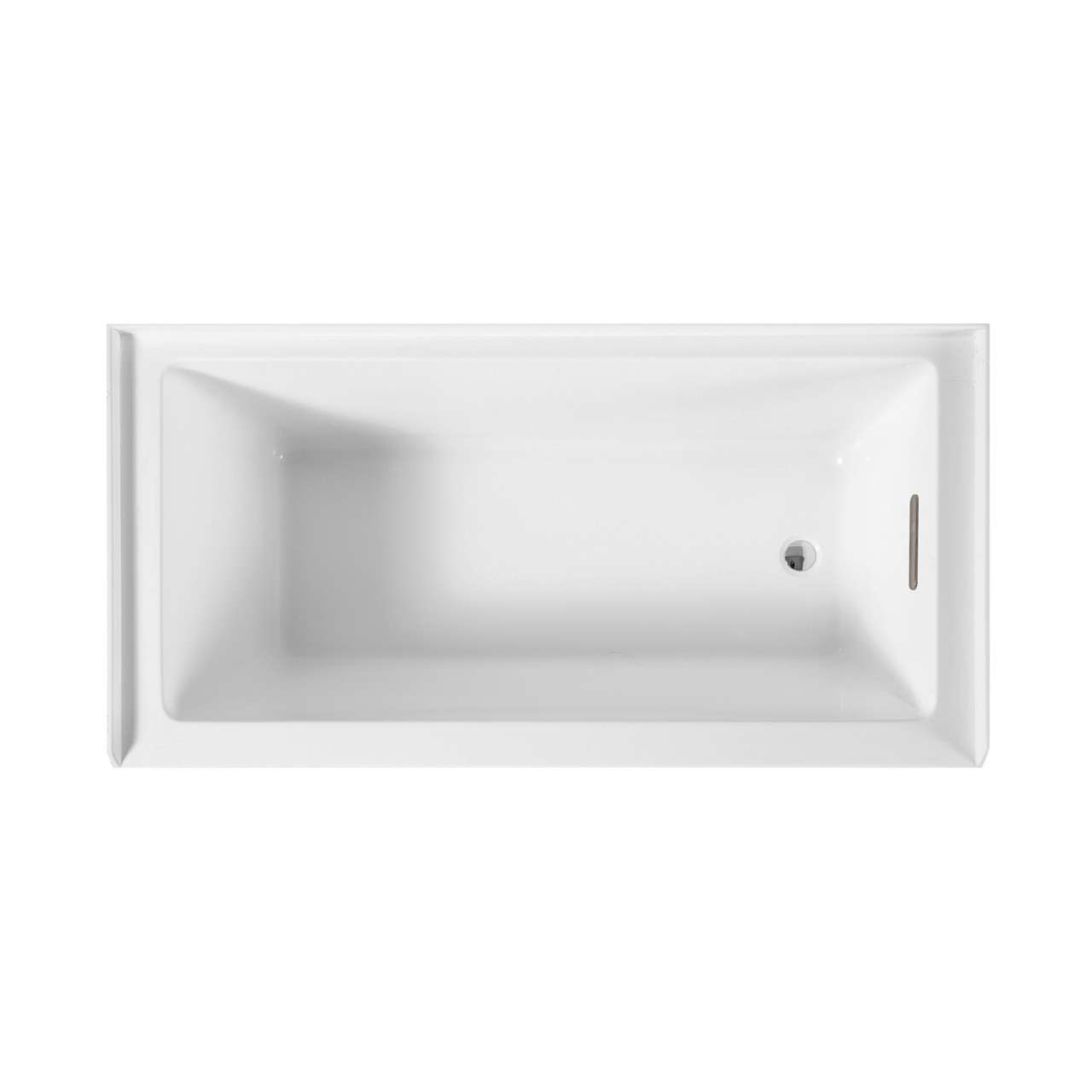 Transolid UATLN603215-R Unity 60-in x 32-in x 15-in Alcove Acrylic Bathtub With Right Hand Drain, White (Glossy)