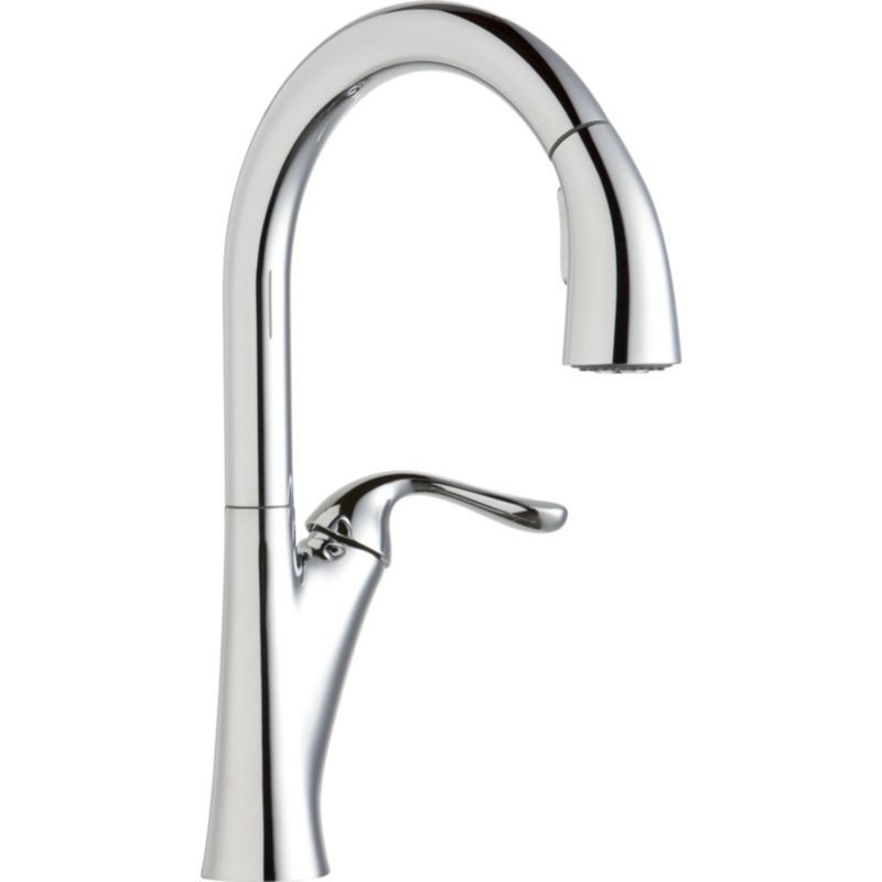 Pull-Down Kitchen Single-Hole Faucet in Chrome