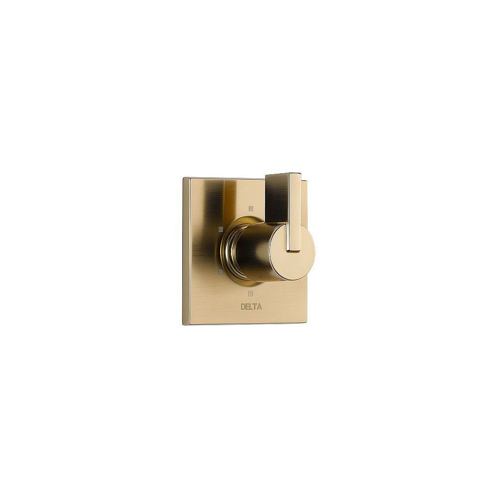Six Function Diverter Valve Trim in Champagne Bronze