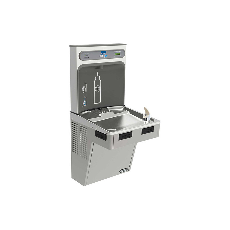 Elkay LMABF8WSLK Filtered Bottle Filling Station with Single ADA Cooler in Light Gray Granite